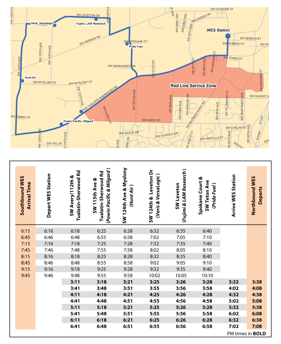 Transit Service The City of Tualatin Oregon Official site