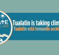Banner that reads "Tualatin is taking climate action."