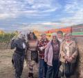 Participants on haunted train ride trip