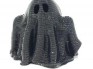 3D printed ghost in black PLA