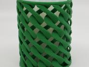 3D Printed basket weave pencil holder in green PLA