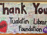 Tualatin Elementary OBOB teams thank the Tualatin Library Foundation