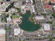 Tualatin Commons 45-degree angle aerial view from the south