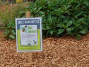 Bee habitat sign at Ibach Park