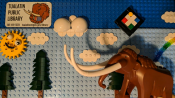 Tualatin mastodon in a LEGO landscape