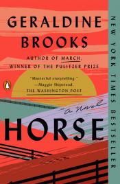 Horse by Geraldine Brooks Cover of Horse showing a stylized drawing of a corral