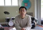 Eric Ching with his drum kit