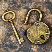 Padlock and key