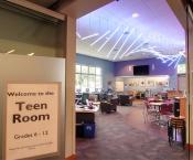 The Teen Room with welcome sign