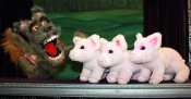 Puppets Big Bad Wolf and three little pigs