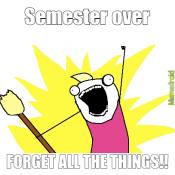 Come celebrate the end of the semester with us January 31st 6-8pm.