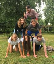 teens in a pyramid