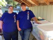 PGE employees sorting supplies