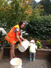 Watering Jurgens Salsa Garden