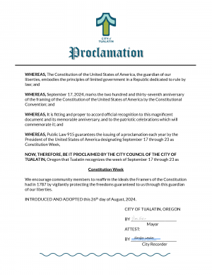 Constitution Week Proclamation