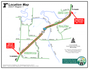 99W Paving Map