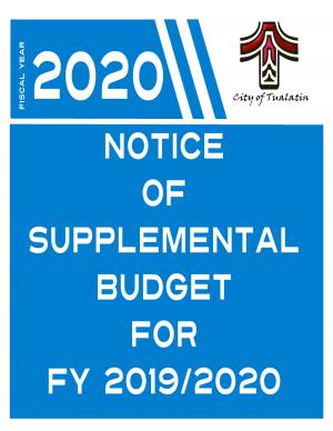 Notice of Supplemental Budget