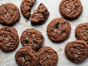Chocolate molasses ginger cookies