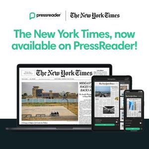 PressReader - The New York Times now available