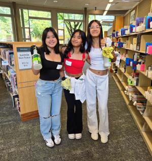 Photo of 3 teen girls who have volunteered at previous Spruce Ups.