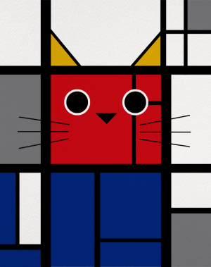 Mondrian-like cat
