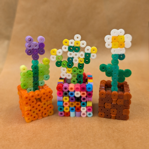 plants made from Perler beads.