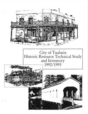 City of Tualatin Historic Resource Technical Study and Inventory 1992/1993 cover