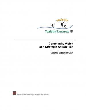 Tualatin Tomorrow Community Vision Strategic Action Plan September 2009 cover