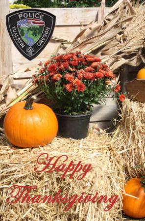 Happy Thanksgiving from Tualatin Police
