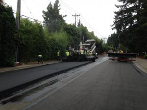 Pavement project in progress