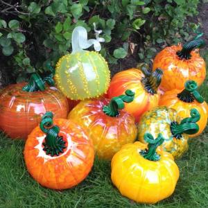glass pumpkins