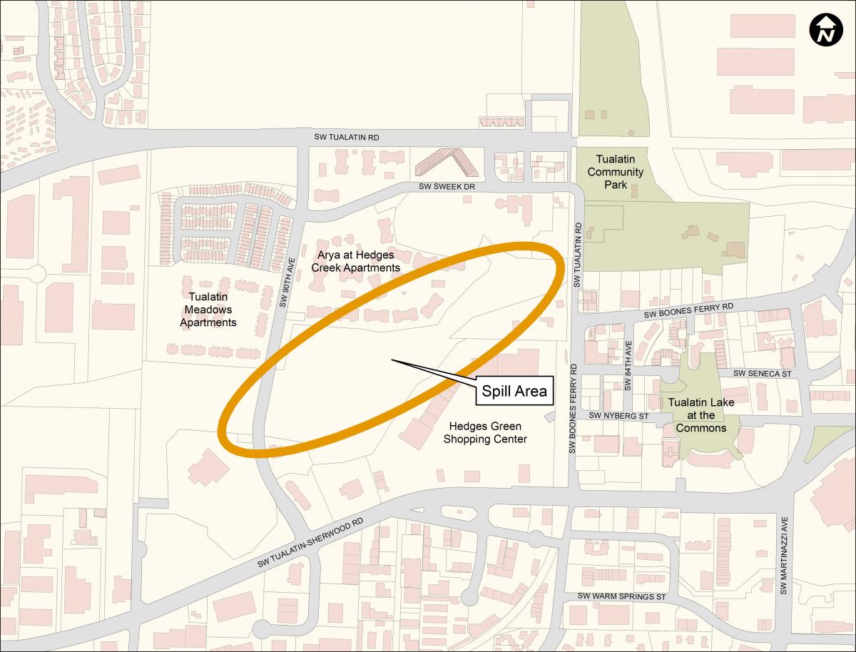 Map of affected area